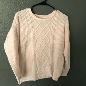 Knit pink sweater